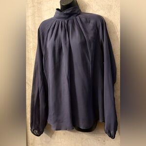Worthington Sheer Long Sleeve Blouse